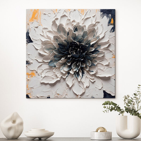 Weiße und schwarze Blume Wandbilder Weiße und schwarze Blume
