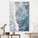 Wandbilder Wellen schlagen an einem Strand