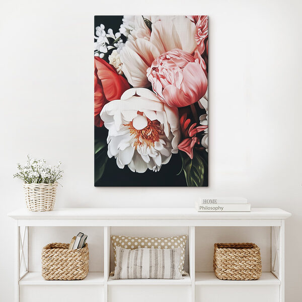 Lebendiger Blumenstrauß aus blühenden Blumen Wandbilder Lebendiger Blumenstrauß aus blühenden Blumen