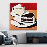 Wandbilder Ein Stück Kuchen und eine Tasse Kaffee