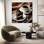 Wandbilder Ein Stück Kuchen und eine Tasse Kaffee