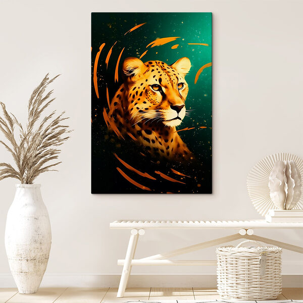 Gepard mit orangefarbenen Flecken Wandbilder Gepard mit orangefarbenen Flecken