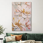 Wandbilder Gemälde mit Blumen an einer Wand