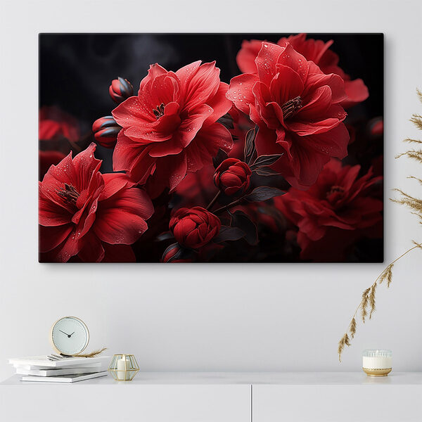 Gruppe von roten Blumen Wandbilder Gruppe von roten Blumen