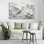 Wandbilder Weißer Vogel und Blume