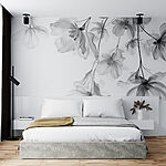 Fototapeten Zarte Blumen in monochromen Farbtönen