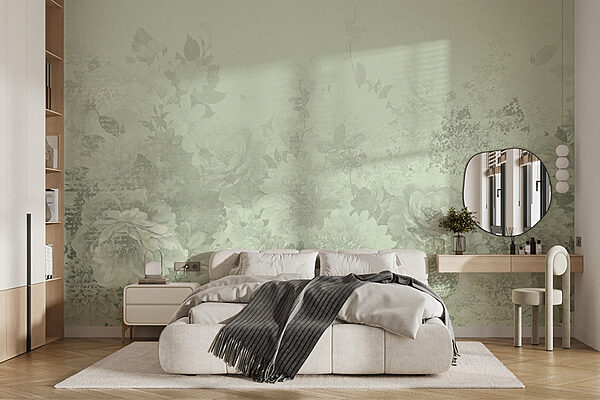 Fototapeten Zarte florale Muster in Pastelltönen