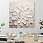 Wandbilder Weiße Blume mit vielen Blütenblättern