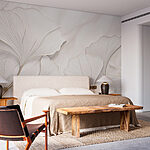 Fototapeten Zarte Blütenblätter auf einem ruhigen Hintergrund