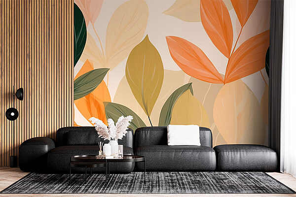 Fototapeten Die Palette der Herbstfarben der Natur