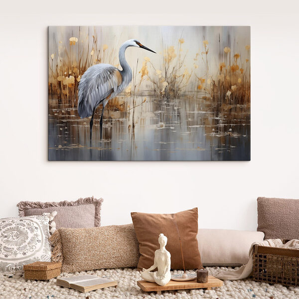 Vogel im Wasser stehend Wandbilder Vogel im Wasser stehend