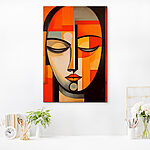 Wandbilder Gemälde eines Frauengesichts