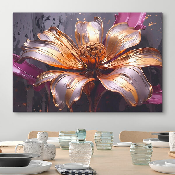 Elegante Blume mit fließenden Blütenblättern Wandbilder Elegante Blume mit fließenden Blütenblättern