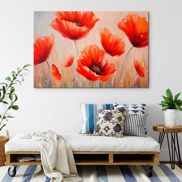 Malerei von roten Blumen Wandbilder Malerei von roten Blumen