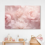 Wandbilder Gruppe von rosa Blumen