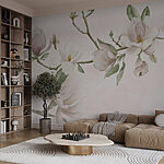 Fototapeten Zarte Blüten in sanften Farbtönen