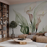 Fototapeten Elegante Calla-Lilien in zarten Farbtönen