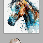 Wandbilder Gemälde eines Pferdes