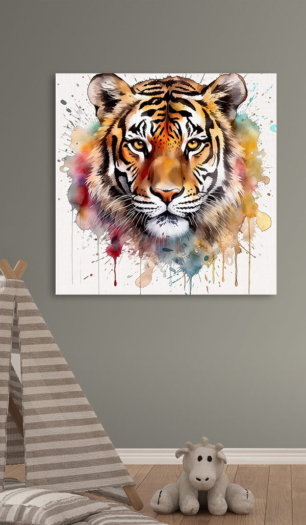 Tiger mit Farbspritzern Wandbilder Tiger mit Farbspritzern