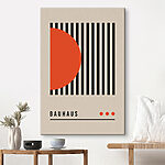 Wandbilder Schwarze und orangefarbene geometrische Formen