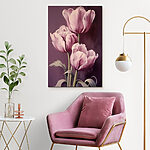 Wandbilder Gemälde von rosa Tulpen