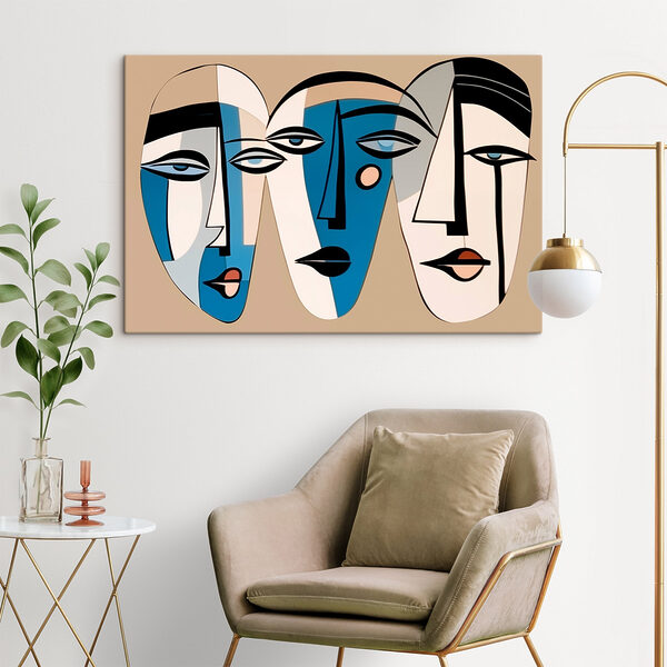 Gruppe von Gesichtern auf einer Wand gemalt Wandbilder Gruppe von Gesichtern auf einer Wand gemalt