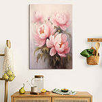 Wandbilder Gemälde mit rosa Blumen