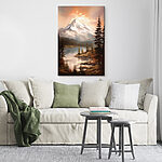 Wandbilder Bergsee und Bäume