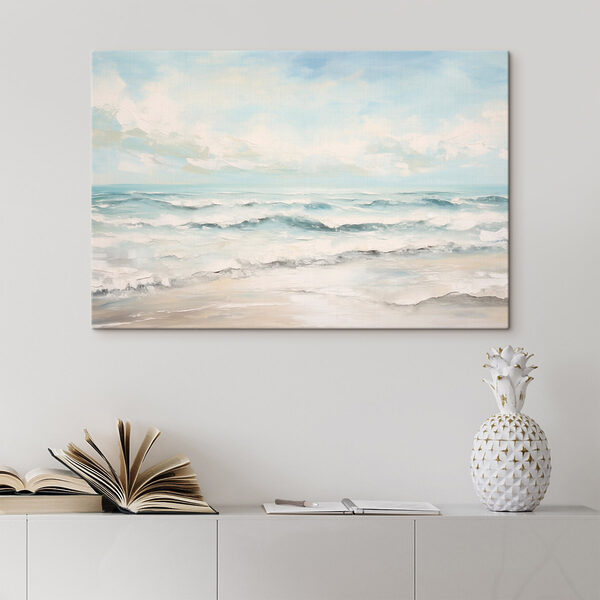 Gemälde von Wellen an einem Strand Wandbilder Gemälde von Wellen an einem Strand