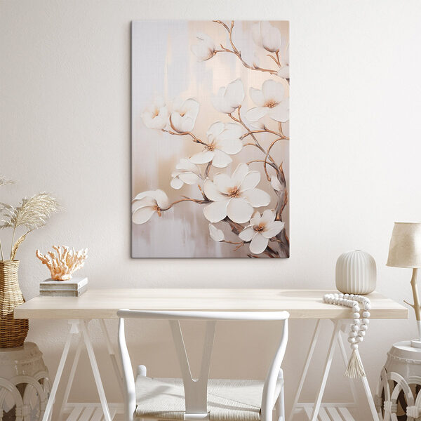 Malerei von weißen Blumen Wandbilder Malerei von weißen Blumen