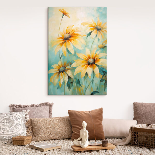 Gemälde mit gelben Blumen Wandbilder Gemälde mit gelben Blumen