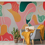 Fototapeten Bunte Kunst an einer Wand