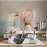 Fototapeten Zarte Blütenblätter in sanften Farbtönen