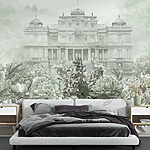 Fototapeten Wall murals Large white building with flowers