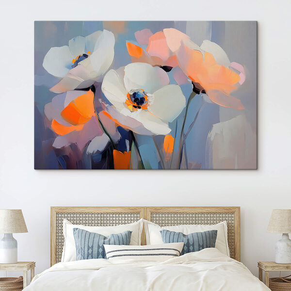 Malerei von weißen Blumen Wandbilder Malerei von weißen Blumen
