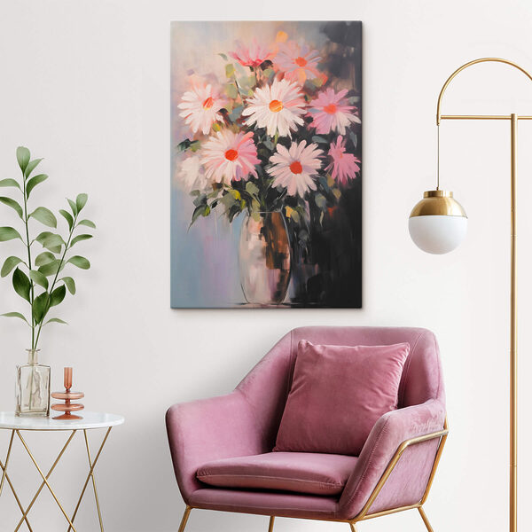 Wandbilder Gemälde von Blumen in einer Vase