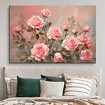 Wandbilder Gemälde von rosa Rosen