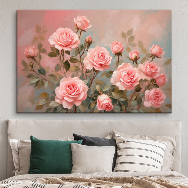Gemälde von rosa Rosen Wandbilder Gemälde von rosa Rosen