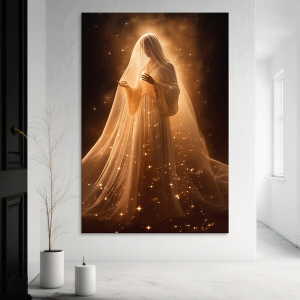 Frau im weißen Kleid Wandbilder Frau im weißen Kleid