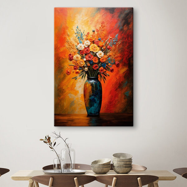 Gemälde von Blumen in einer Vase Wandbilder Gemälde von Blumen in einer Vase