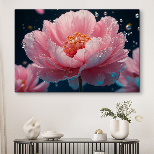 Wandbilder Zarte Blütenblätter im ruhigen Wasser