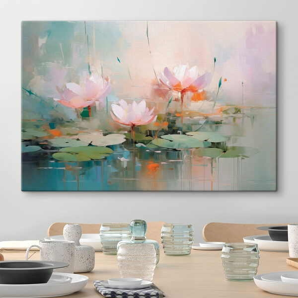 Malerei von Blumen auf Wasser Wandbilder Malerei von Blumen auf Wasser