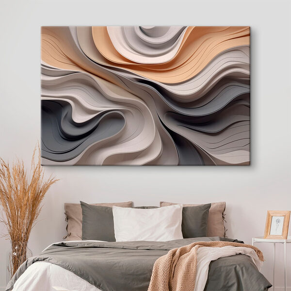 Abstrakte Wellen mit weichen Texturen Wandbilder Abstrakte Wellen mit weichen Texturen
