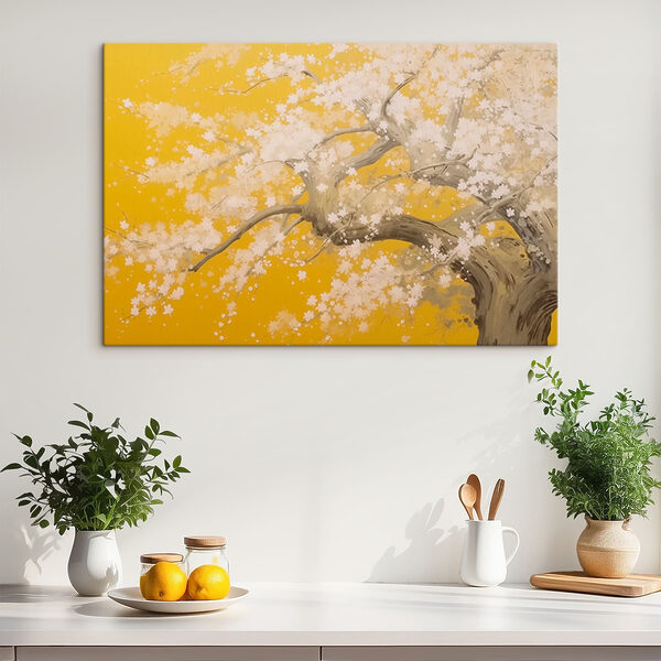Baum mit weißen Blüten darauf Wandbilder Baum mit weißen Blüten darauf