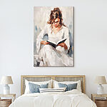 Wandbilder Frau liest ein Buch