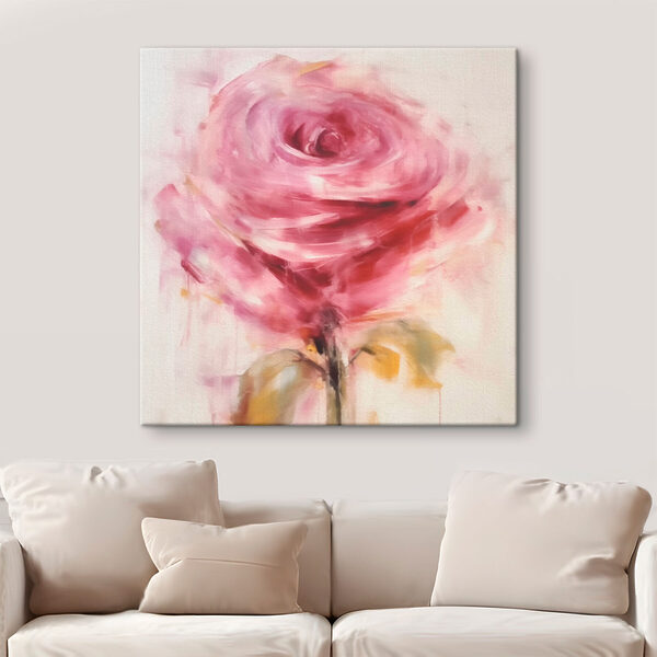 Gemälde einer rosa Rose Wandbilder Gemälde einer rosa Rose