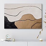 Wandbilder Schwarze und weiße und braune Linien