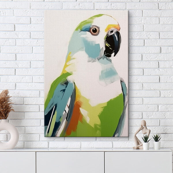 Bunter Vogel mit schwarzem Schnabel Wandbilder Bunter Vogel mit schwarzem Schnabel