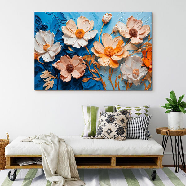 Kunstvolle Blüten in leuchtenden Farbtönen Wandbilder Kunstvolle Blüten in leuchtenden Farbtönen