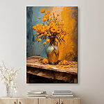 Wandbilder Vase mit gelben Blumen